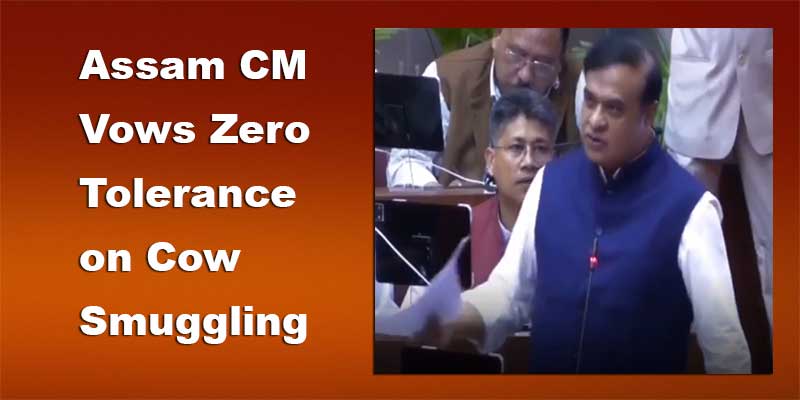 असम के मुख्यमंत्री हिमंत बिस्वा सरमा ने गाय तस्करी पर जीरो टॉलरेंस की कसम खाई